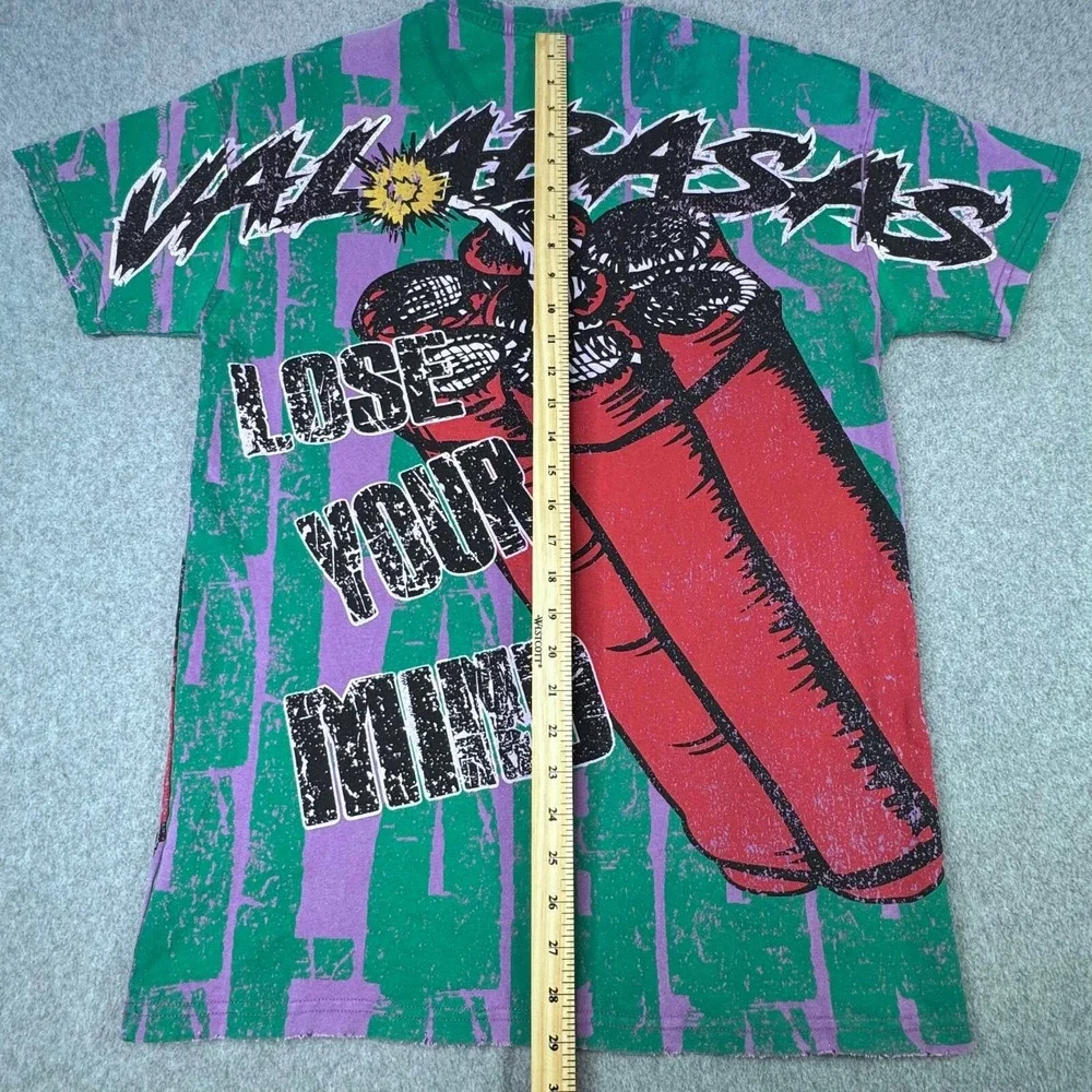 RARE Valabasas Vintage Tee Boom Lose Your Mind All‎ Over Graphic Tee Size XS
